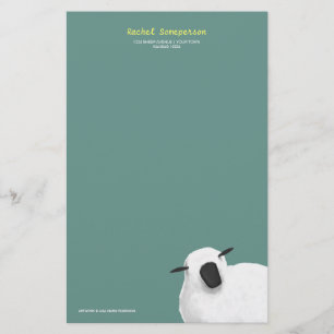 Fluffy Sheep  Stationery Briefpapier