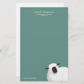 Fluffy Sheep  Stationery Briefpapier (Voorkant / Achterkant)
