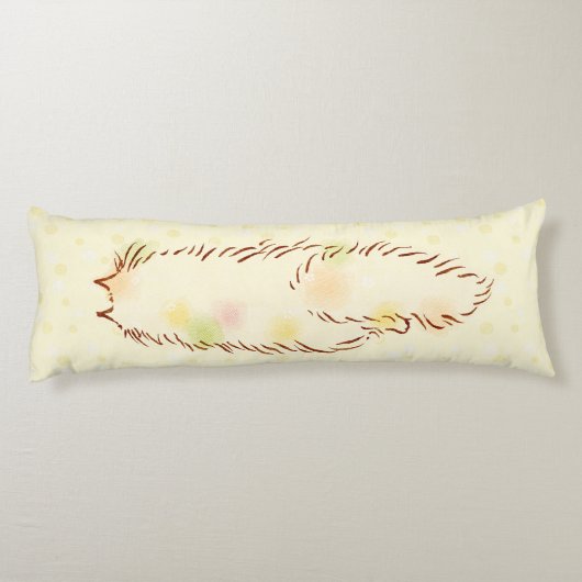 Fluffy Slapy Cat Lichaamskussen (Achterkant)