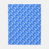 Fluffy Spirals Blue Pattern Blanket Fleece Deken (Voorkant)
