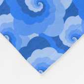 Fluffy Spirals Blue Pattern Blanket Fleece Deken (Hoek)
