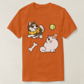 Fluffy Spitz Dogs T-shirt (Design voorkant)