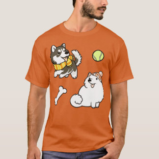 Fluffy Spitz Dogs T-shirt