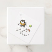 Fluffy Spitz Honden Bedankjes Labels (In situ)