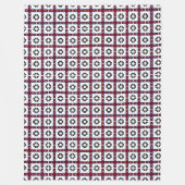 Fluffy Squares Bloemmotief Fleece Deken (Voorkant)