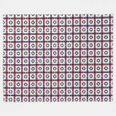 Fluffy Squares Bloemmotief Fleece Deken (Voorkant (Horizontaal))
