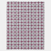 Fluffy Squares Floral Fleece Deken (Voorkant)