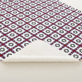 Fluffy Squares Floral Sherpa Deken (3/4)