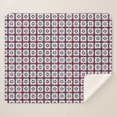 Fluffy Squares Floral Sherpa Deken (Voorkant (horizontaal))