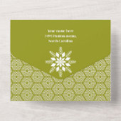 Fluffy Squirrel Gift Winter Baby shower All In One Uitnodiging (Achterkant)