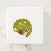 Fluffy Squirrel Gift Winter Baby Shower Gift  Bedankjes Labels (In situ)