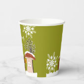 Fluffy Squirrel Gift Winter Baby shower Papieren Bekers (Links)