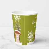 Fluffy Squirrel Gift Winter Baby shower Papieren Bekers (Rechts)