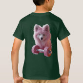 Fluffy Strength Pastel Dumbbell, ontworpen T-shirt (Achterkant)