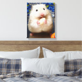 Fluffy Syrian Hamster Kokolinka Canvas Afdruk (Insitu (Slaapkamer))