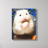 Fluffy Syrian Hamster Kokolinka Canvas Afdruk (Voorkant)