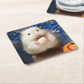 Fluffy Syrian Hamster Kokolinka Kartonnen Onderzetters (Schuin)