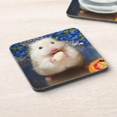 Fluffy Syrian Hamster Kokolinka Onderzetter (Linkerzijde)