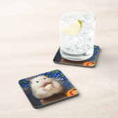 Fluffy Syrian Hamster Kokolinka Onderzetter (Rechterzijde)