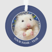 Fluffy Syrian Hamster Kokolinka Ornament (achterkant)
