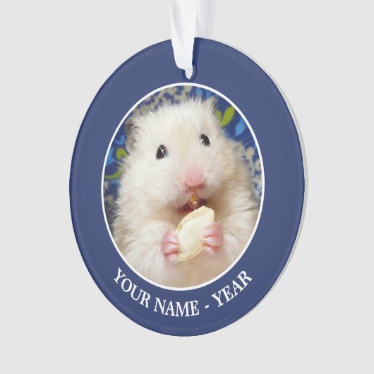 Fluffy Syrian Hamster Kokolinka Ornament (voorkant)