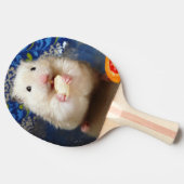 Fluffy Syrian Hamster Kokolinka Tafeltennisbatje (Zijkant)