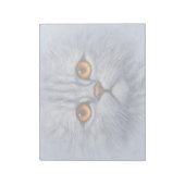 Fluffy Tabby Cat Kitten Face Light Grey Notitieblok (Linkerzijde)