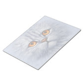 Fluffy Tabby Cat Kitten Face Light Grey Notitieblok (Schuin)