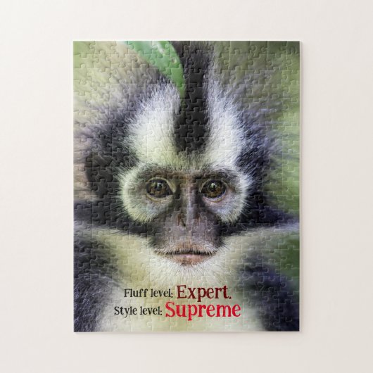 Fluffy Thomas Leaf monkey Legpuzzel (Verticaal)