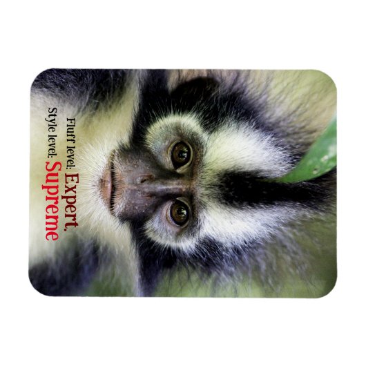 Fluffy Thomas Leaf monkey Magneet (Horizontaal)