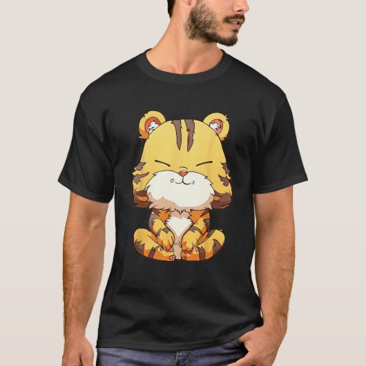 Fluffy Tiger Zen Pamper Yourself T-shirt (Voorkant)