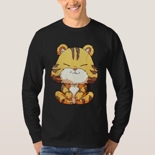 Fluffy Tiger Zen  Pamper Yourself T-shirt (Voorkant)