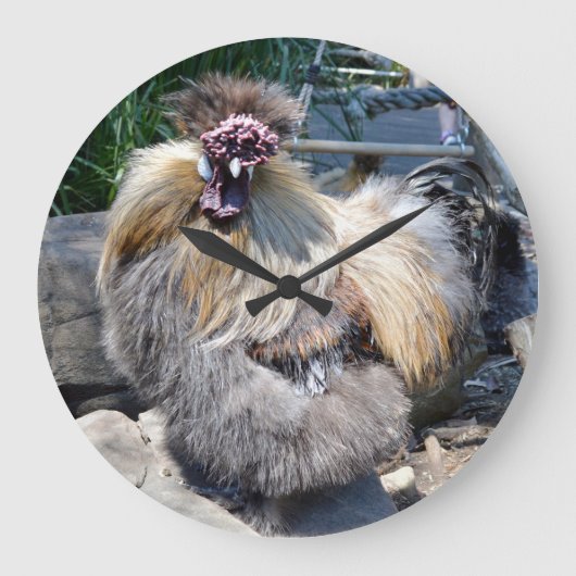 Fluffy Ugly Chicken, Wall Clock Grote Klok (Voorkant)