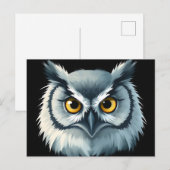 Fluffy Uil met expressieve ogen Briefkaart (Voorkant / Achterkant)
