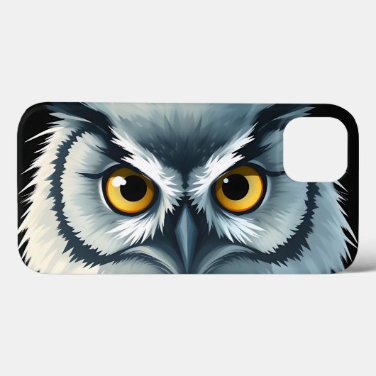 Fluffy Uil met expressieve ogen Case-Mate iPhone Case (Achterkant (horizontaal))