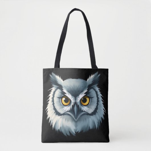 Fluffy Uil met expressieve ogen Tote Bag (Voorkant)