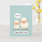 Fluffy Vaderdag Schaap Kaart (Gele Bloem)