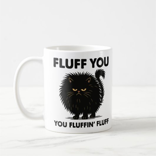 Fluffy Voluminous Cat Life Kat Style Koffiemok (Links)