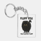 Fluffy Voluminous Cat Life Kat Style Sleutelhanger (Voorkant Links)