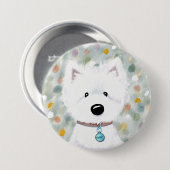 Fluffy Westie Impressions Button (Voorkant /achterkant)