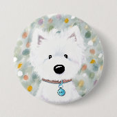 Fluffy Westie Impressions Button (Voorkant)