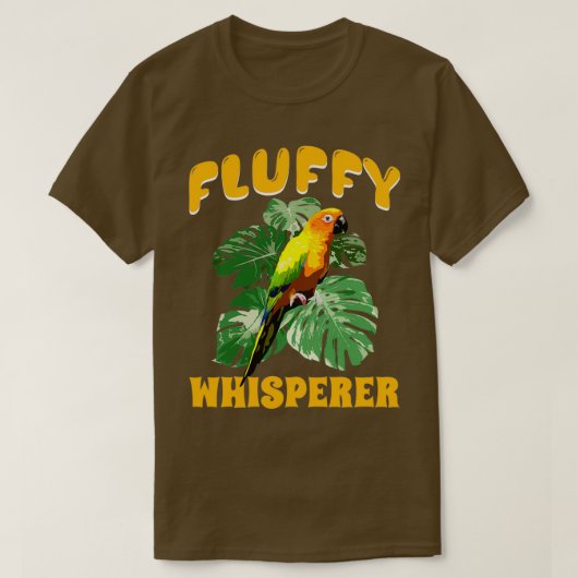 Fluffy Whisperer Sun Conure Bird Parr T-shirt (Design voorkant)