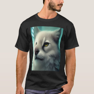 Fluffy White als sneeuwblaasdekat Kitten Lion T-shirt