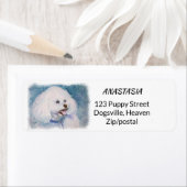 FLUFFY WHITE BICHON FRISE ETIKET (Insitu)