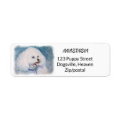 FLUFFY WHITE BICHON FRISE ETIKET (Voorkant)