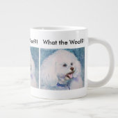 FLUFFY WHITE BICHON FRISE GROTE KOFFIEKOP (Rechts)