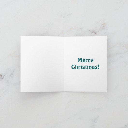 Fluffy White Christmas Feestdagen Kaart (Binnen)