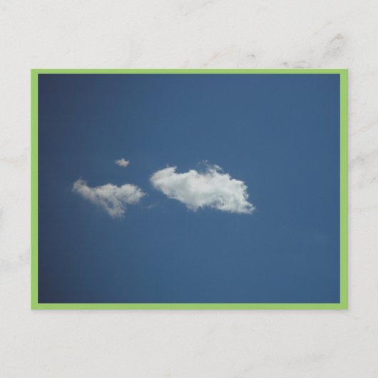 Fluffy White Cloud on Deep Blue Sky op Currambine Briefkaart (Voorkant)