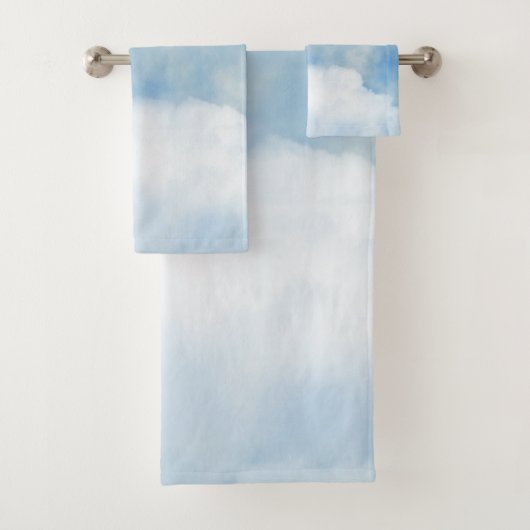 Fluffy White Clouds Bad Handdoek (Insitu)