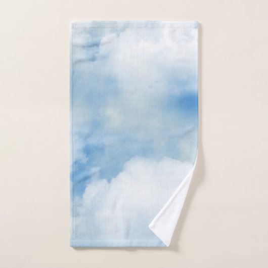 Fluffy White Clouds Bad Handdoek (Handdoek)